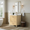 Custom image for Scandinavian Oak with Satin Bronze Trim / White Quartz / No Mirror