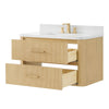 Custom image for Scandinavian Oak with Satin Bronze Trim / Giotto Quartz / No Mirror
