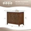 Custom image for Dark Walnut with Brushed Gold Trim / No Mirror