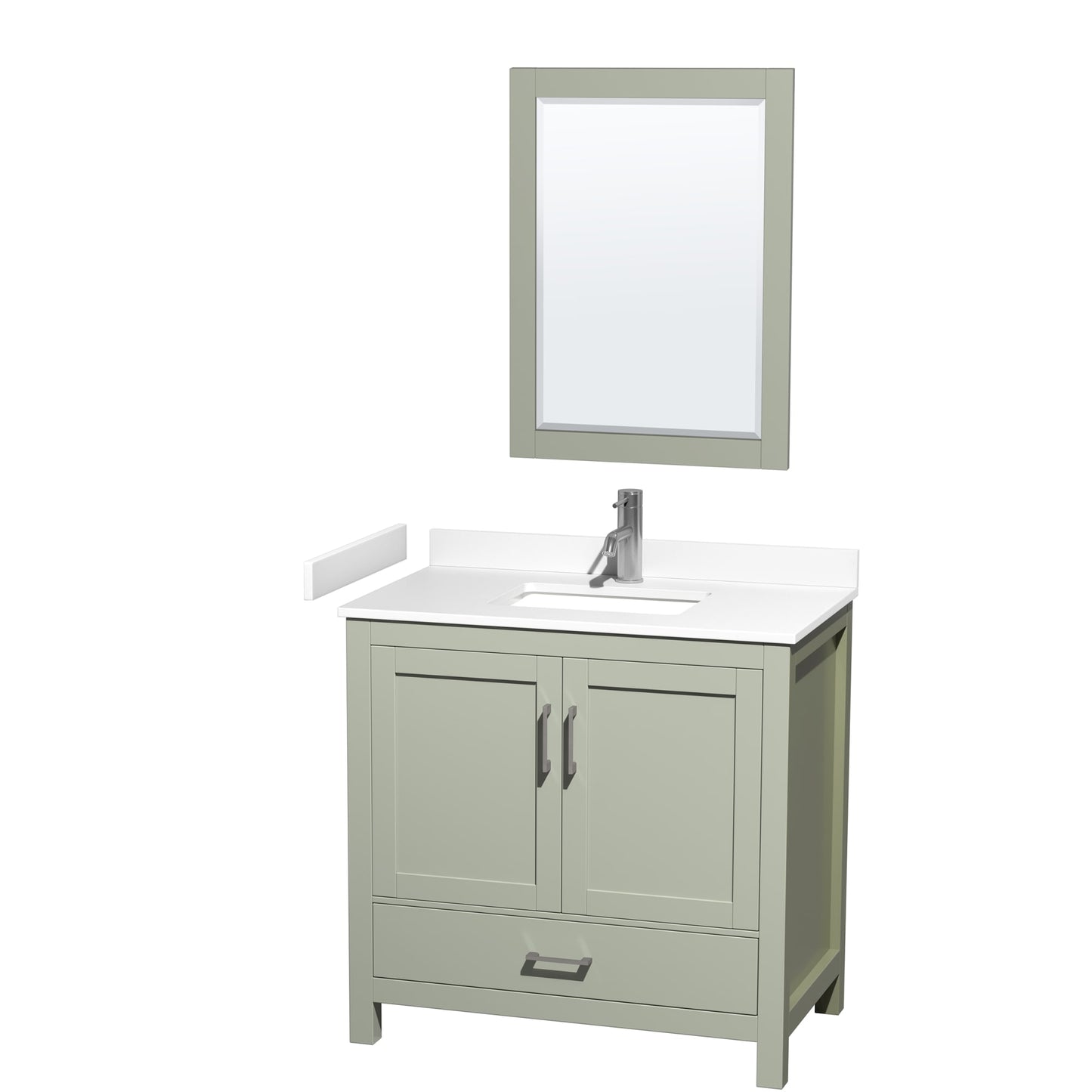 Sheffield Bathroom Vanity with Countertop 36 inch Single Sink Single hole Faucet Setup