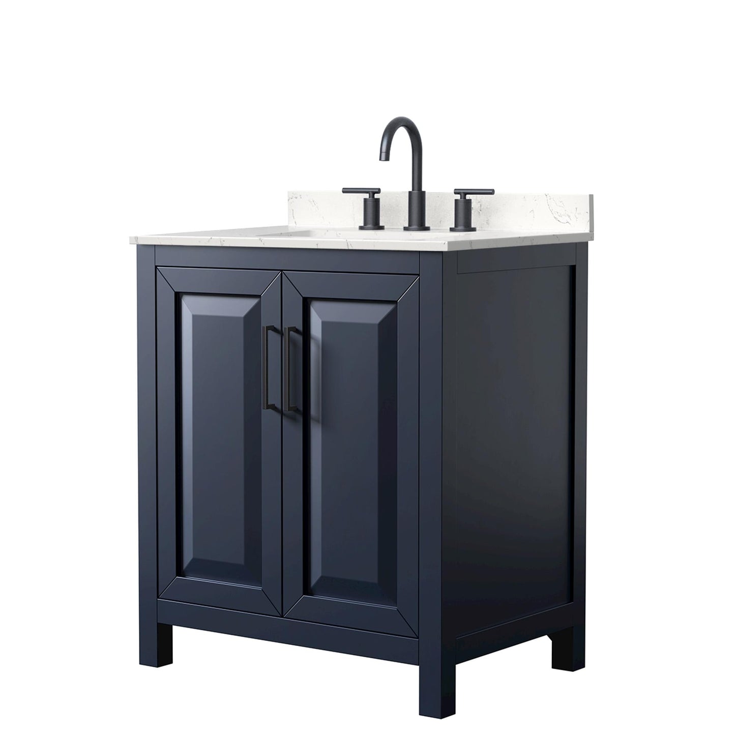 Daria Bathroom Vanity with Countertop 30 inch Single Sink 3-hole Faucet Setup