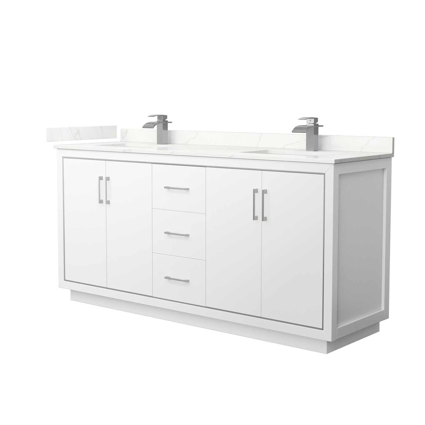 Icon Bathroom Vanity with Countertop 72 inch Double Sink Single hole Faucet Setup