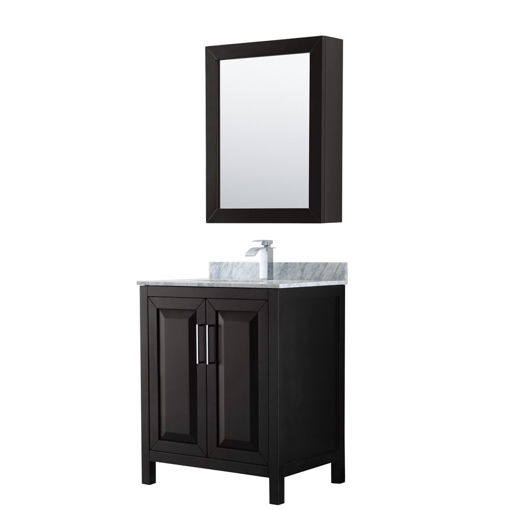 Daria Bathroom Vanity with Countertop 30 inch Single Sink Single hole Faucet Setup