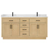 Custom image for Rift Oak with Matte Black Trim / White Quartz / No Mirror