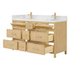 Custom image for Scandinavian Oak with Satin Bronze Trim / White Quartz / No Mirror