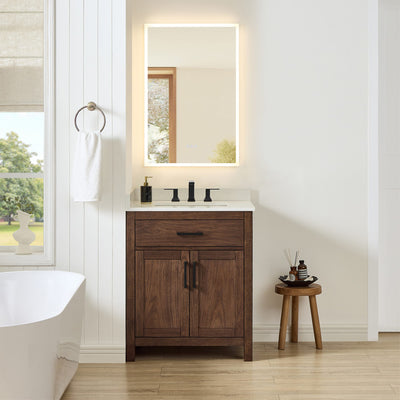 Beckett Bathroom Vanity with Countertop 30 inch Single Sink 3-hole Faucet Setup