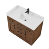 Custom image for Dark Oak with Matte Black Trim / Carrara Cultured Marble / No Mirror
