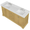 Custom image for Honey Oak with Polished Chrome Trim / White Quartz / No Mirror
