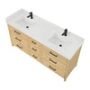 Custom image for Scandinavian Oak with Matte Black Trim / White Quartz / No Mirror