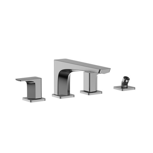 Toto Ge Two-Handle Deck-Mount Roman Tub Filler Trim With Handshower