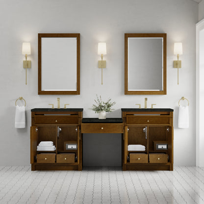 Bellshire 84" Dual Vanity Set with 24" Make-Up Counter