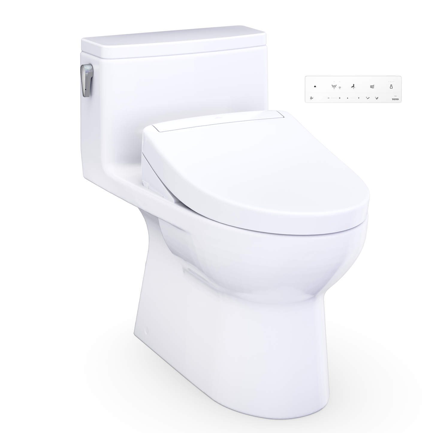 Redington WASHLET+ S5 One-Piece Elongated 1.28 GPF Universal Height Toilet with CEFIONTECT