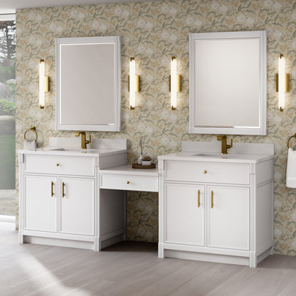 Bellshire 96" Dual Vanity Set with 24" Make-Up Counter