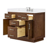 Custom image for Dark Oak with Brushed Nickel Trim / White Cultured Marble / No Mirror