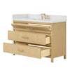 Custom image for Scandinavian Oak with Satin Bronze Trim / White Quartz / No Mirror