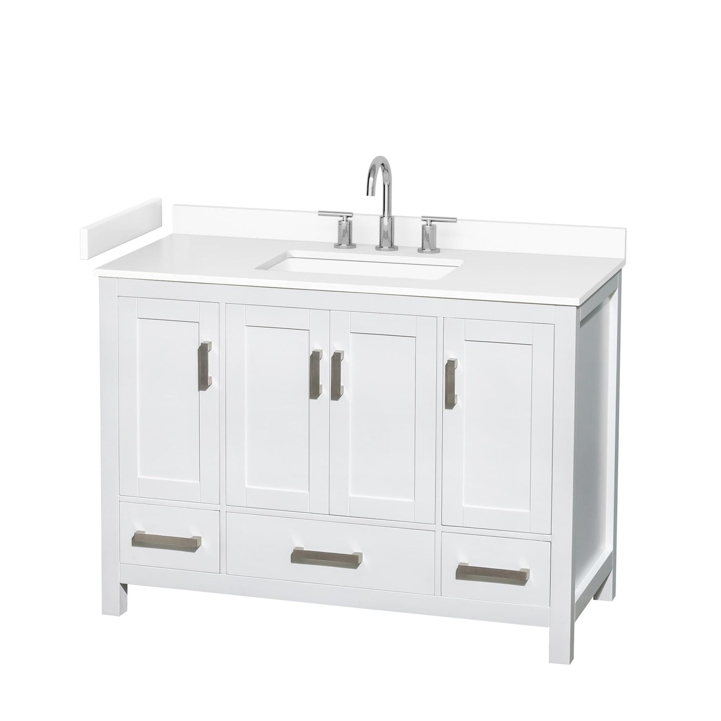 Sheffield Bathroom Vanity with Countertop 48 inch Single Sink 3-hole Faucet Setup