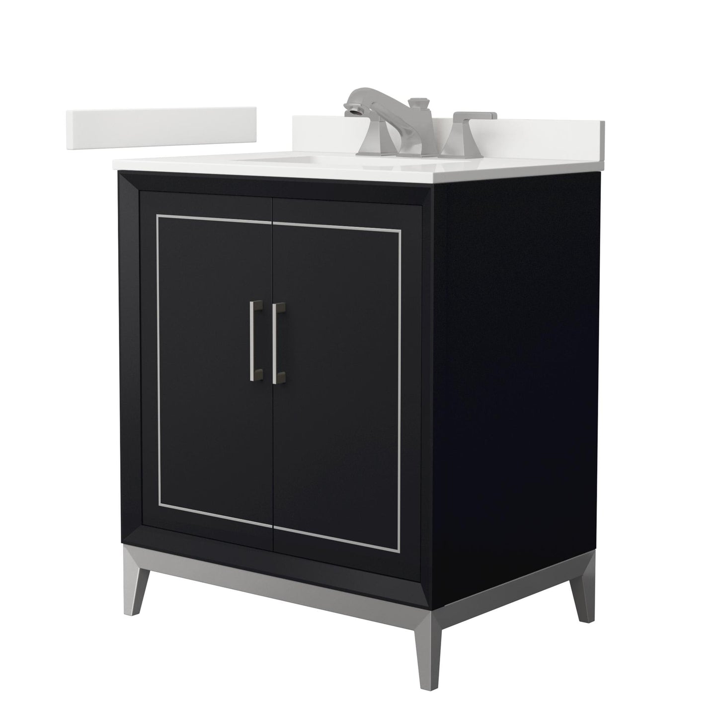Marlena Bathroom Vanity with Countertop 30 inch Single Sink 3-hole Faucet Setup