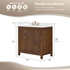 Custom image for Dark Walnut with Brushed Nickel Trim / No Mirror
