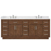 Custom image for Dark Oak with Brushed Nickel Trim / White Cultured Marble / No Mirror