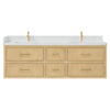 Custom image for Scandinavian Oak with Satin Bronze Trim / Giotto Quartz / No Mirror