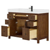 Custom image for Dark Walnut with Matte Black Trim / Carrara Cultured Marble / No Mirror