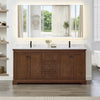 Custom image for Dark Walnut with Matte Black Trim / Carrara Cultured Marble / No Mirror