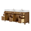 Custom image for Toasted Walnut with Brushed Nickel Trim / White Quartz / No Mirror