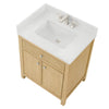 Custom image for Scandinavian Oak with Brushed Nickel Trim / Giotto Quartz / No Mirror