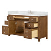 Custom image for Toasted Walnut with Brushed Nickel Trim / White Quartz / No Mirror