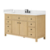 Custom image for Scandinavian Oak with Matte Black Trim / Giotto Quartz / No Mirror