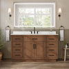 Custom image for Dark Oak with Matte Black Trim / Carrara Cultured Marble / No Mirror