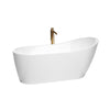 Custom image for White with Polished Chrome Trim and Brushed Gold Faucet / 67