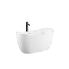 Custom image for White with Shiny White Trim and Matte Black Faucet