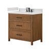 Custom image for Toasted Walnut with Matte Black Trim / Giotto Quartz / No Mirror