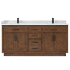 Custom image for Dark Oak with Matte Black Trim / Giotto Quartz / No Mirror