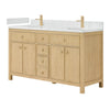 Custom image for Scandinavian Oak with Satin Bronze Trim / Giotto Quartz / No Mirror