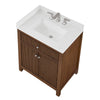 Custom image for Dark Walnut with Brushed Nickel Trim / Giotto Quartz / No Mirror
