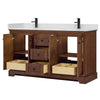 Custom image for Dark Walnut with Matte Black Trim / Giotto Quartz / No Mirror