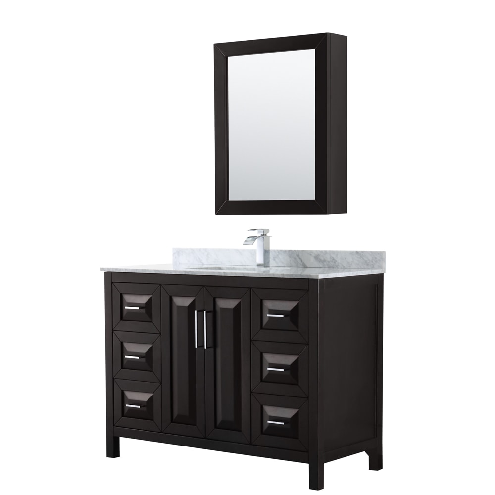 Daria Bathroom Vanity with Countertop 48 inch Single Sink Single hole Faucet Setup