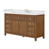 Custom image for Toasted Walnut with Brushed Nickel Trim / Giotto Quartz / No Mirror