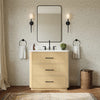 Custom image for Scandinavian Oak with Matte Black Trim / Giotto Quartz / No Mirror