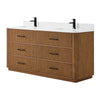 Custom image for Toasted Walnut with Matte Black Trim / Giotto Quartz / No Mirror