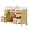 Custom image for Scandinavian Oak with Satin Bronze Trim / Giotto Quartz / No Mirror