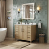 Custom image for White Oak with Matte Black Trim / White Cultured Marble / No Mirror