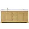 Custom image for Honey Oak with Brushed Gold Trim / Carrara Cultured Marble / No Mirror