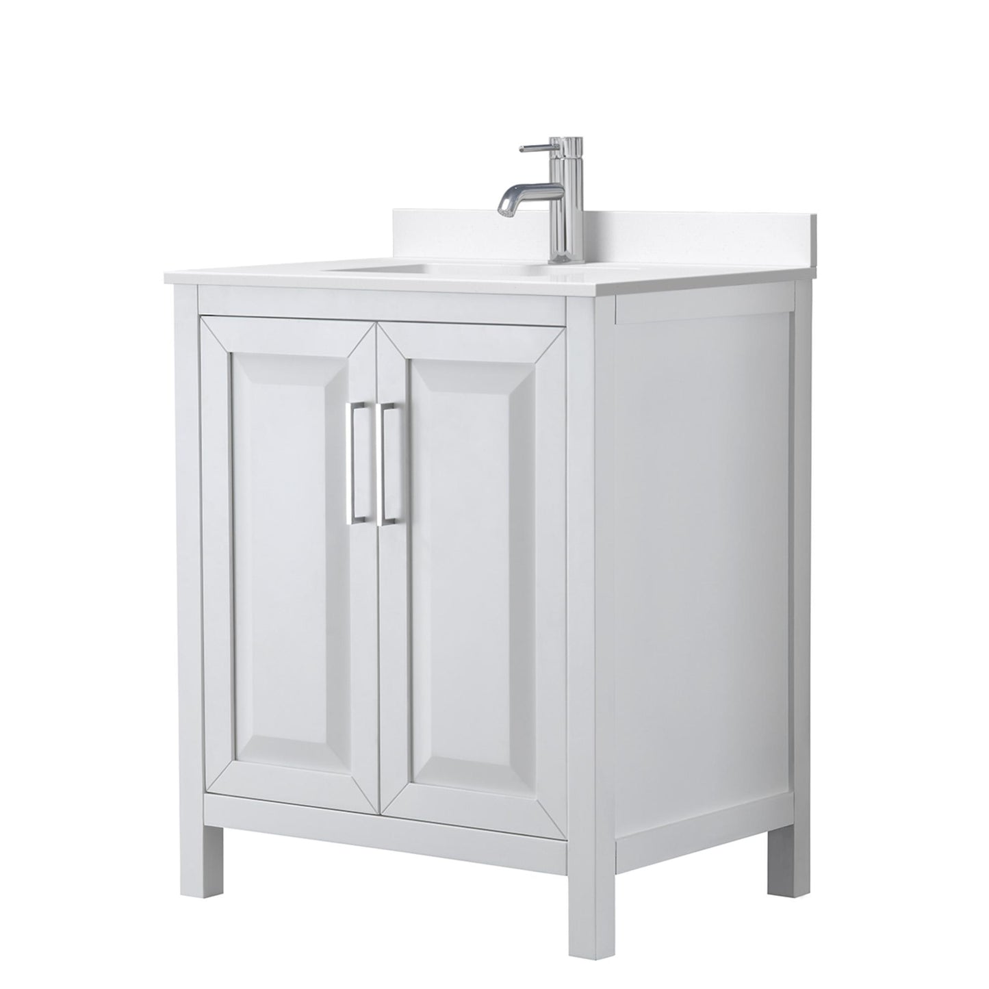 Daria Bathroom Vanity with Countertop 30 inch Single Sink Single hole Faucet Setup