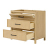 Custom image for Scandinavian Oak with Matte Black Trim / No Mirror