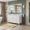 Custom image for White with Brushed Nickel Trim / White Quartz / No Mirror