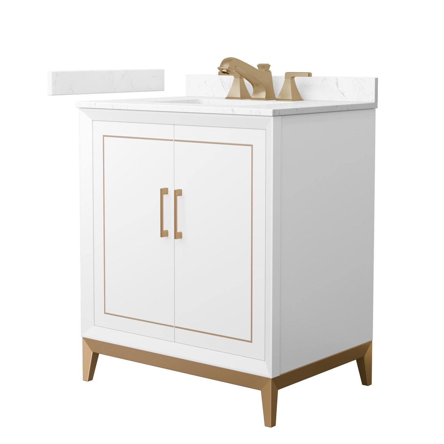 Marlena Bathroom Vanity with Countertop 30 inch Single Sink 3-hole Faucet Setup