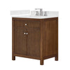 Custom image for Dark Walnut with Brushed Nickel Trim / Carrara Cultured Marble / No Mirror